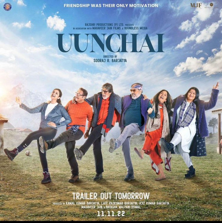 Uunchai trailer: Amitabh, Kher, Boman Irani star in Barjatya’s latest