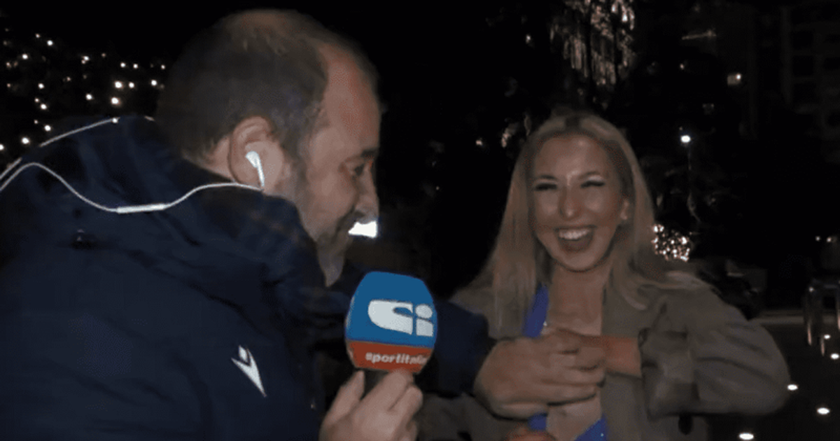 Watch: Hearts football fan flashes breast on air while showing tattoo, leaves Italian journalist flustered