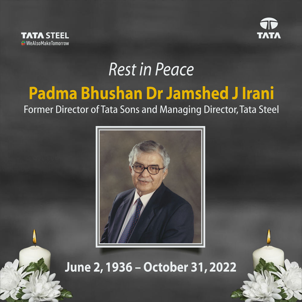Jamshed J Irani, known as Steel man of India, dies at 86