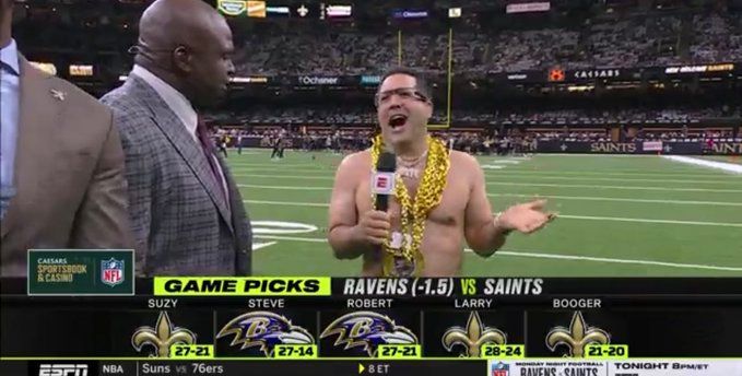 Shirtless Adam Schefter does a Kirk Cousins impression ahead of New Orleans Saints vs Baltimore Ravens: Watch
