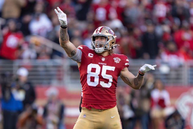 San Francisco’s George Kittle does a Pentagn Jr celebration after TD vs Arizona Cardinals in Mexico: Watch