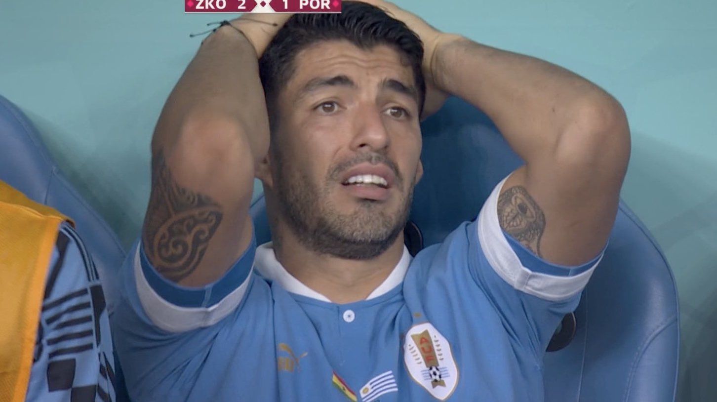 Watch: Luis Suarez bursts into tears as Uruguay crashes out of FIFA World Cup 2022