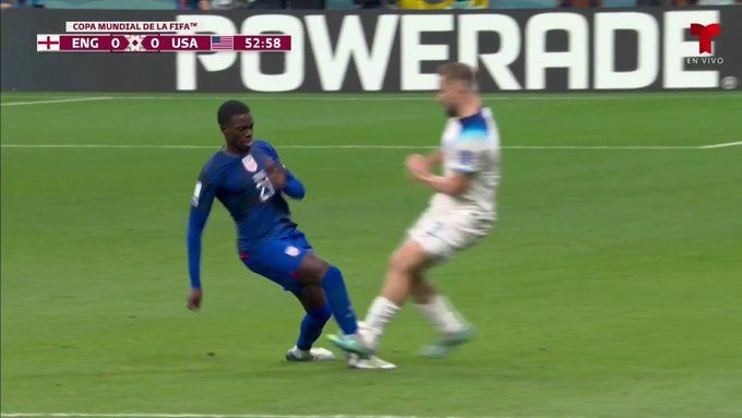 Yellow card for Luke Shaw? Fans protest after England player challenges USNMT’s Timothy Weah in FIFA World Cup
