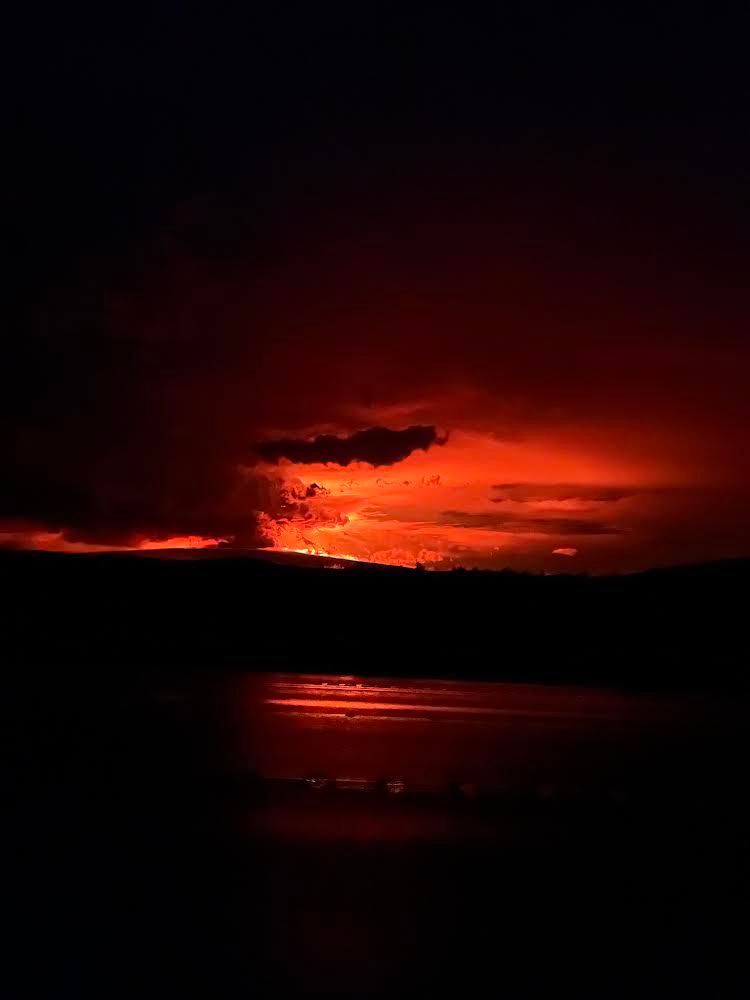 Watch: Hawaii’s Mauna Loa volcano eruption turns night sky blood red