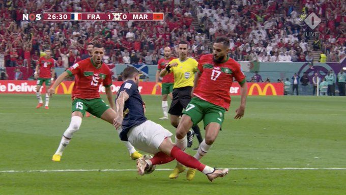 Morocco robbed of penalty? Fans ask after Sofiane Boufal handed yellow card vs France in FIFA World Cup 2022