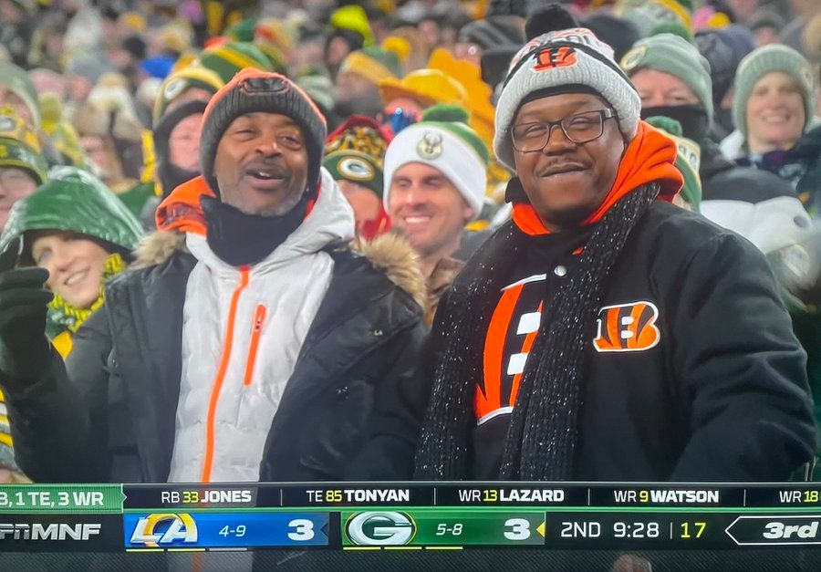 Cincinnati Bengals fans spotted at Green Bay Packers vs Los Angeles Rams MNF game at Lambeau Field: Watch