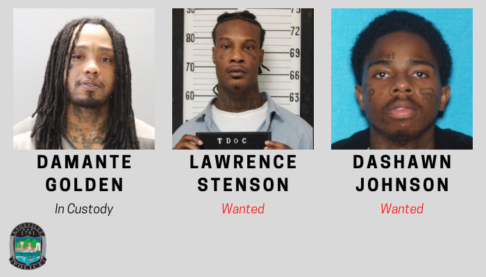Who are Damante Golden, Dashawn Johnson and Lawrence Stenson, accused in killing of Frank Vinson in Knoxville?