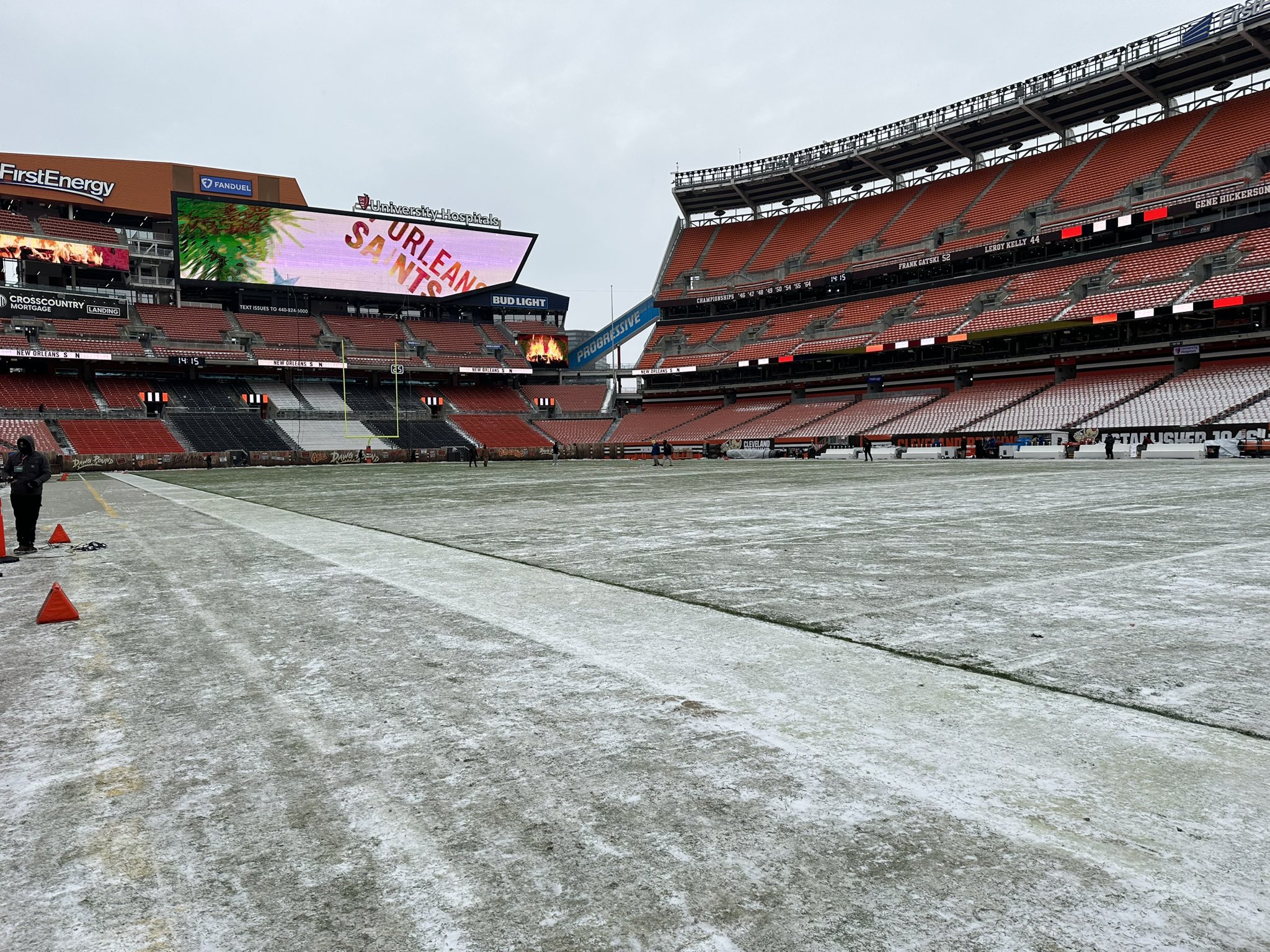 Cleveland Browns vs New Orleans Saints weather report: What is the temperature at FirstEnergy stadium?