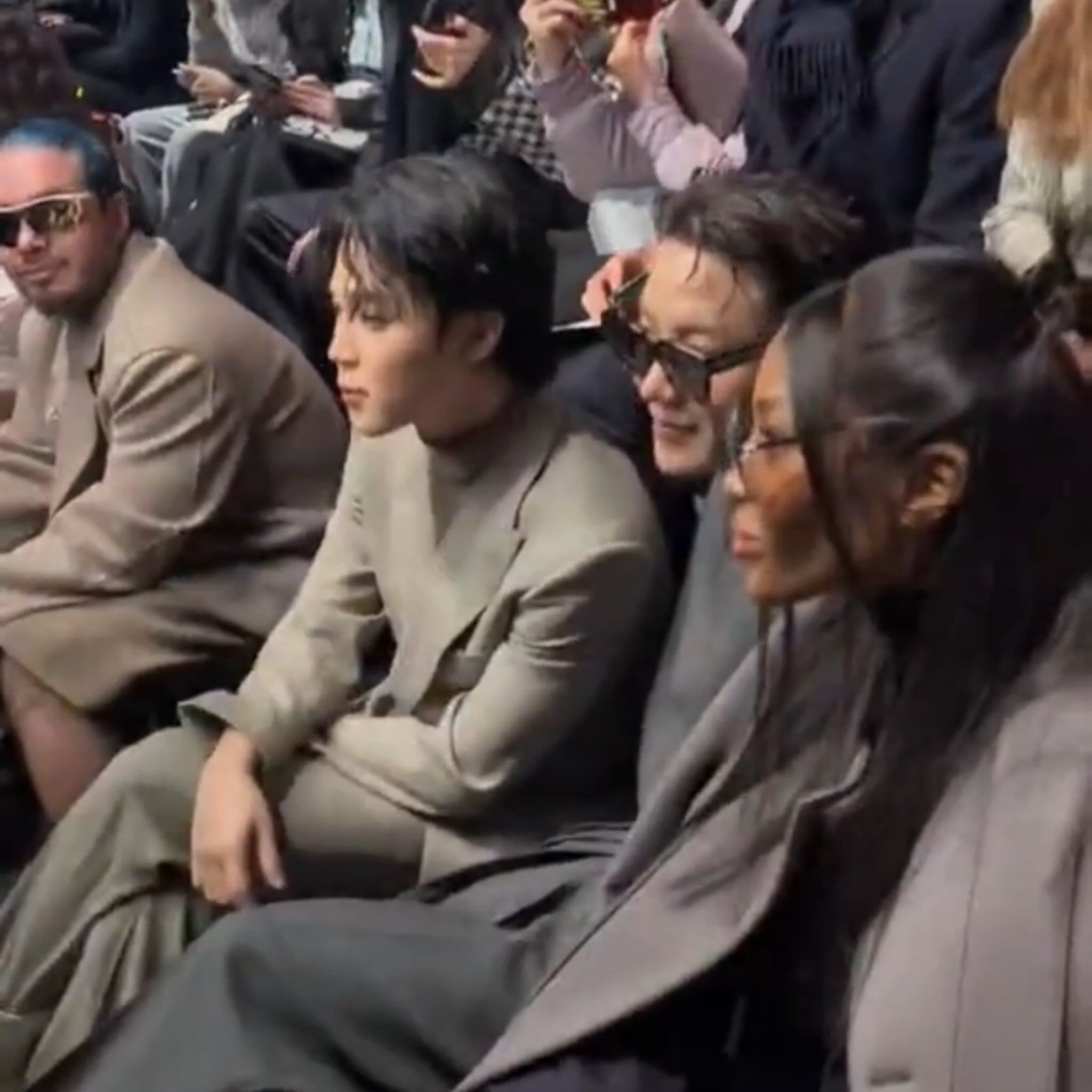 Model Naomi Campbell spotted with BTS’ Park Jimin, Jung Ho-seok at Dior show in Paris Fashion week 2023: Watch