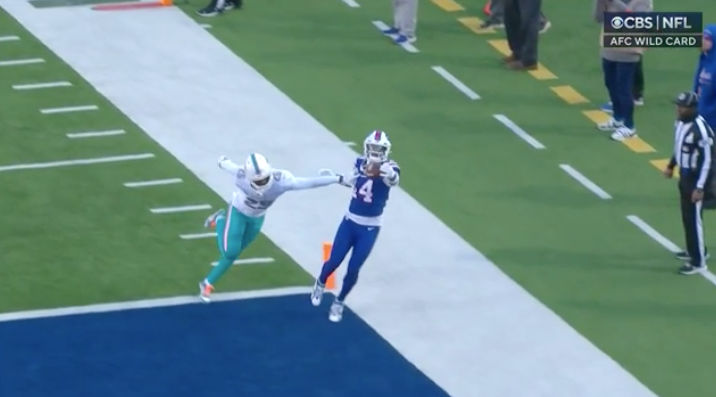 Stefon Diggs touchdown or not? Buffalo Bills vs Miami Dolphins referees trolled for no TD call in playoff game