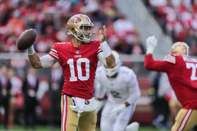 San Francisco 49ers’ Jimmy Garoppolo carted off field vs Miami Dolphins, Mr Irrelevant Brock Purdy in: Watch