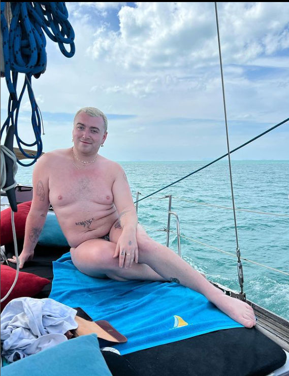 Sam Smith body shamed after posing in bikini bottom on yacht, fans defend singer