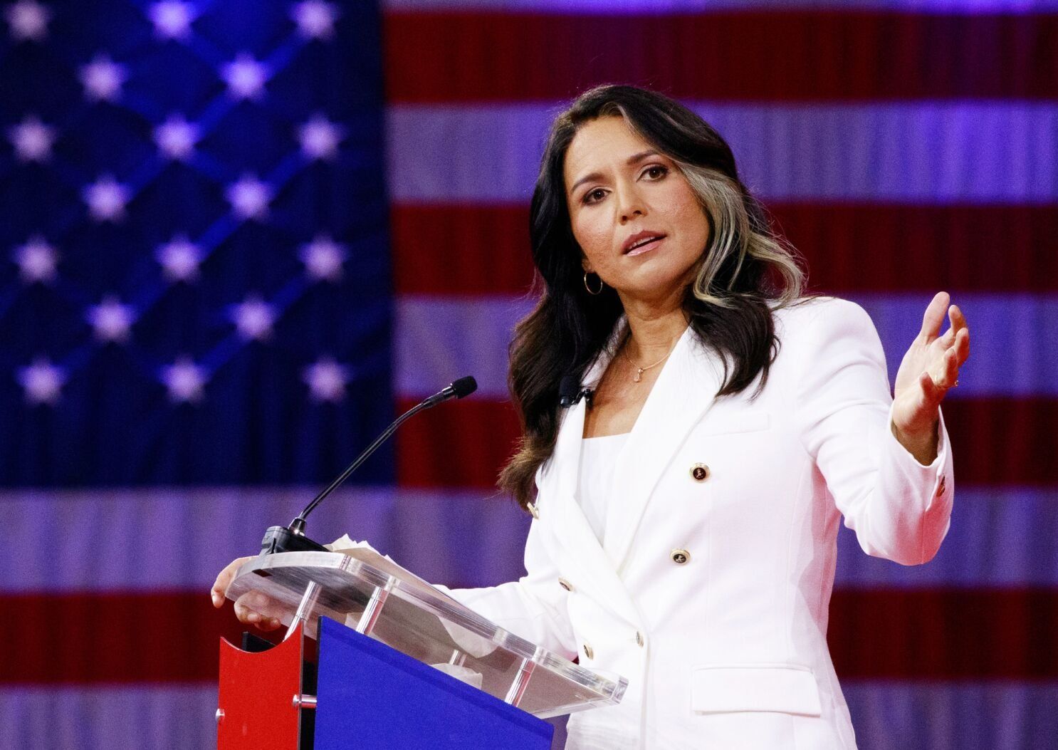Tulsi Gabbard hailed on social media for grilling George Santos in interview