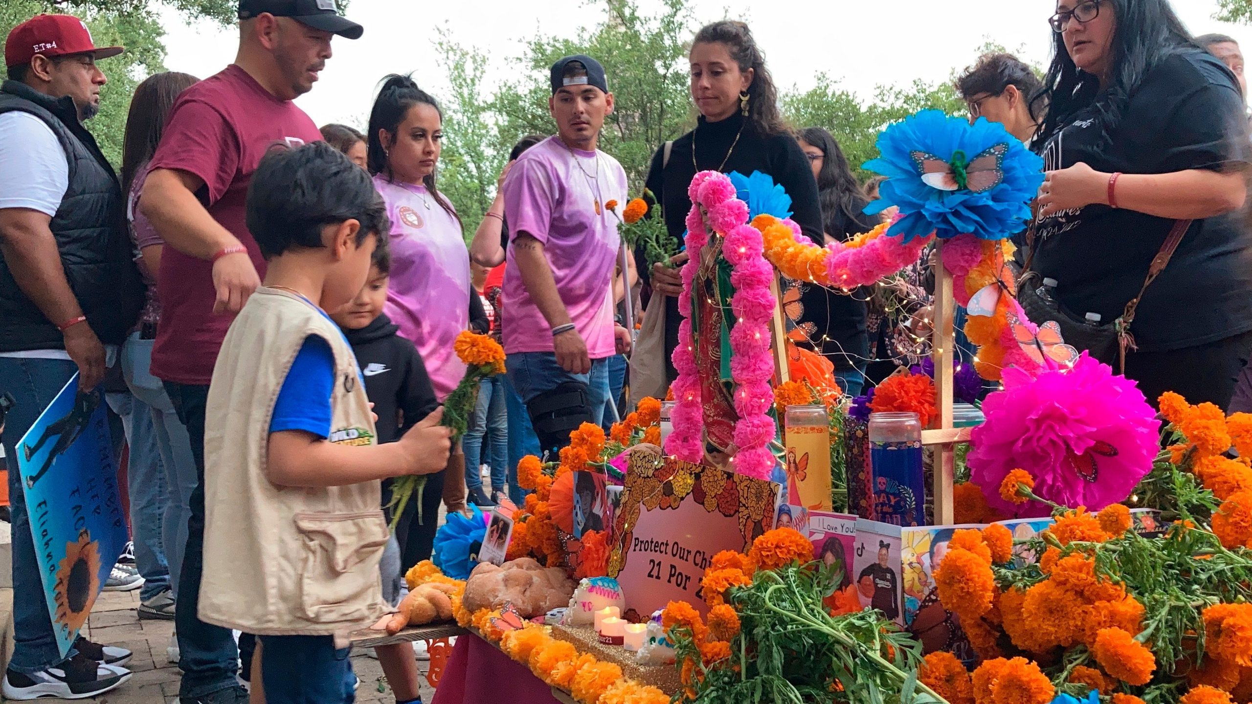 Families of Uvalde school massacre gather at Texas Capitol for Day of the Dead
