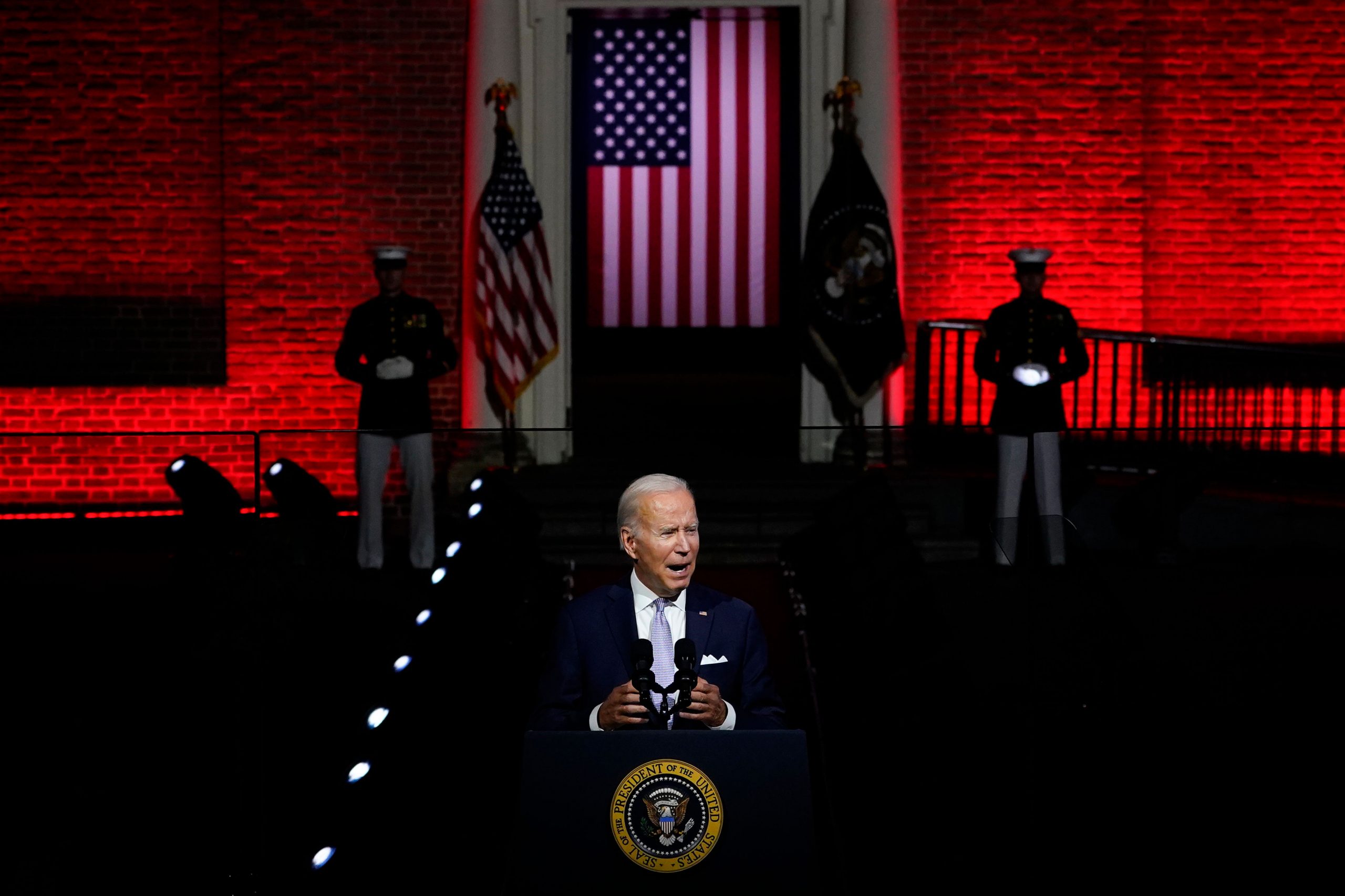 Joe Biden primetime speech: Can the US president have Marines present?