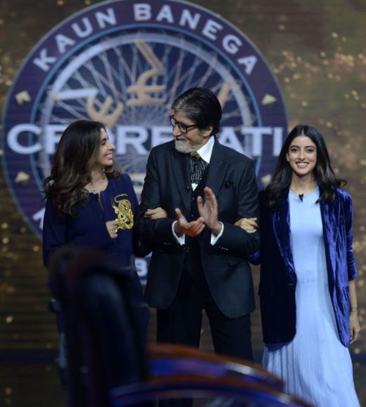 KBC 13: Amitabh Bachchan celebrates 1,000th episode with daughter Shweta