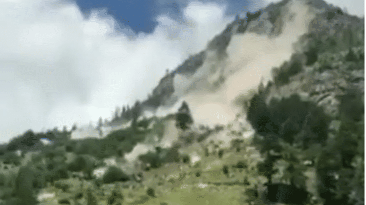 Flying rocks, bridge collapse: Himachal landslide horror caught on camera
