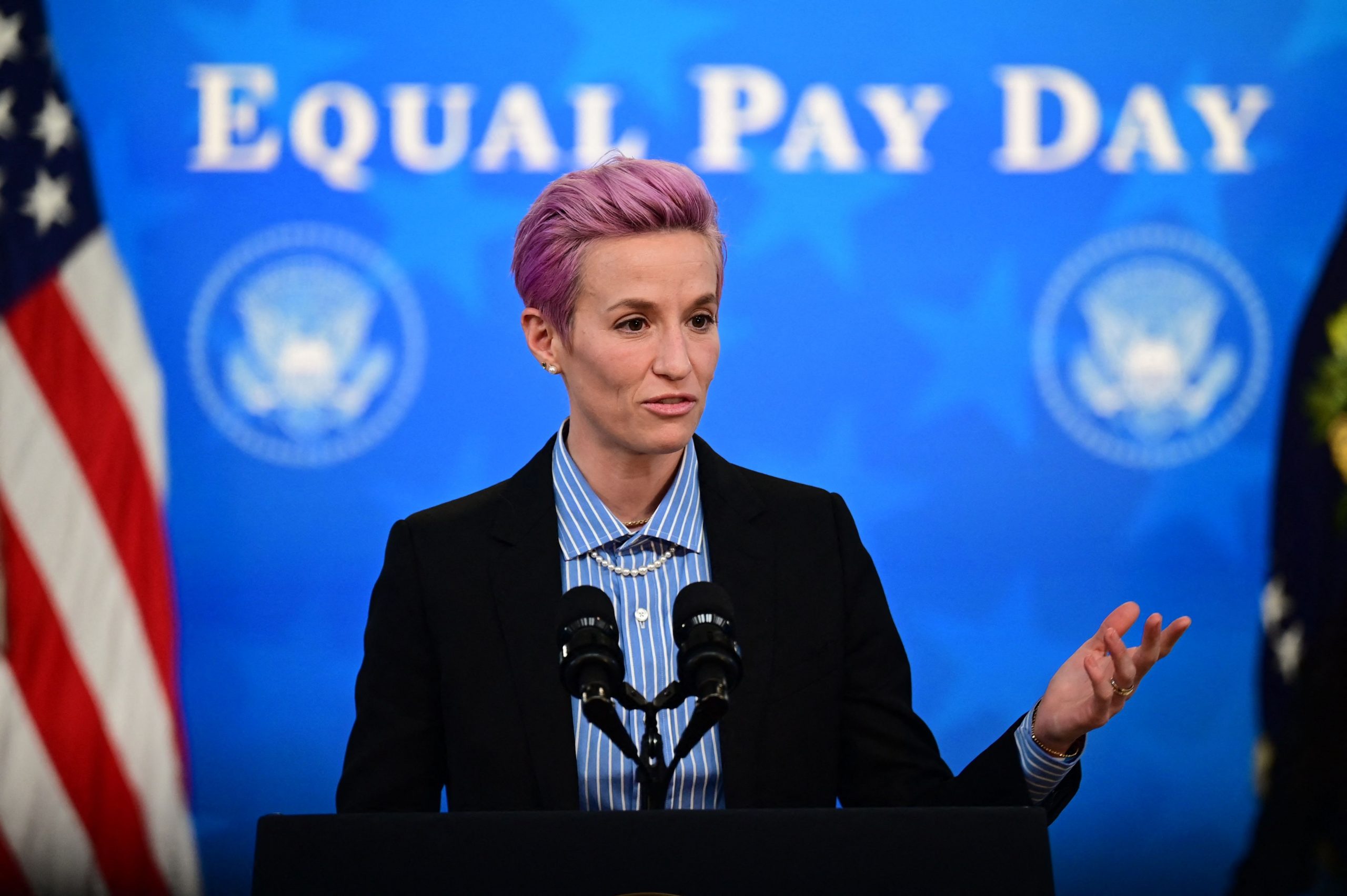 ‘Simply cannot outperform inequality’: Megan Rapinoe at White House event