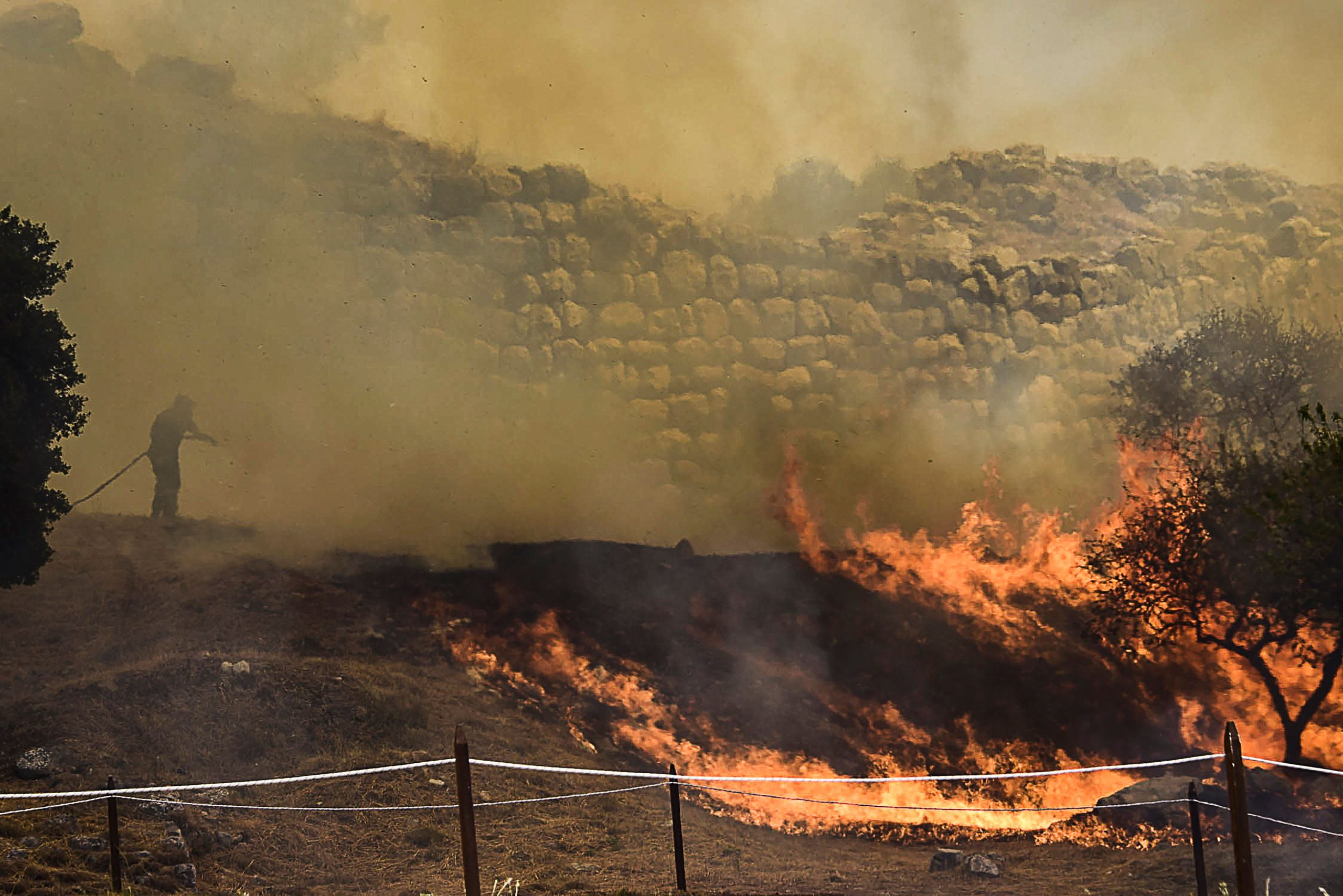 Fire near Greek archaeological site of Mycenae dies down
