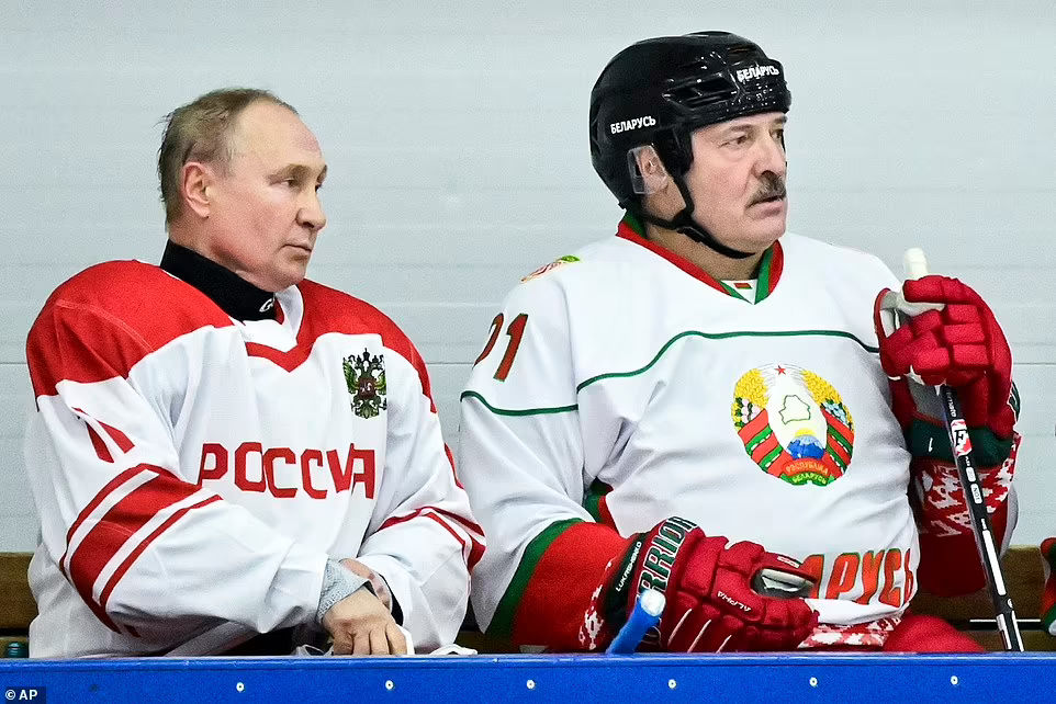 Vladimir Putin, Alexander Lukashenko team up for ice hockey, score 9 goals after military talks