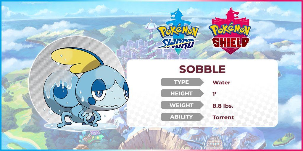 Sobble – type, strength, weakness, stats