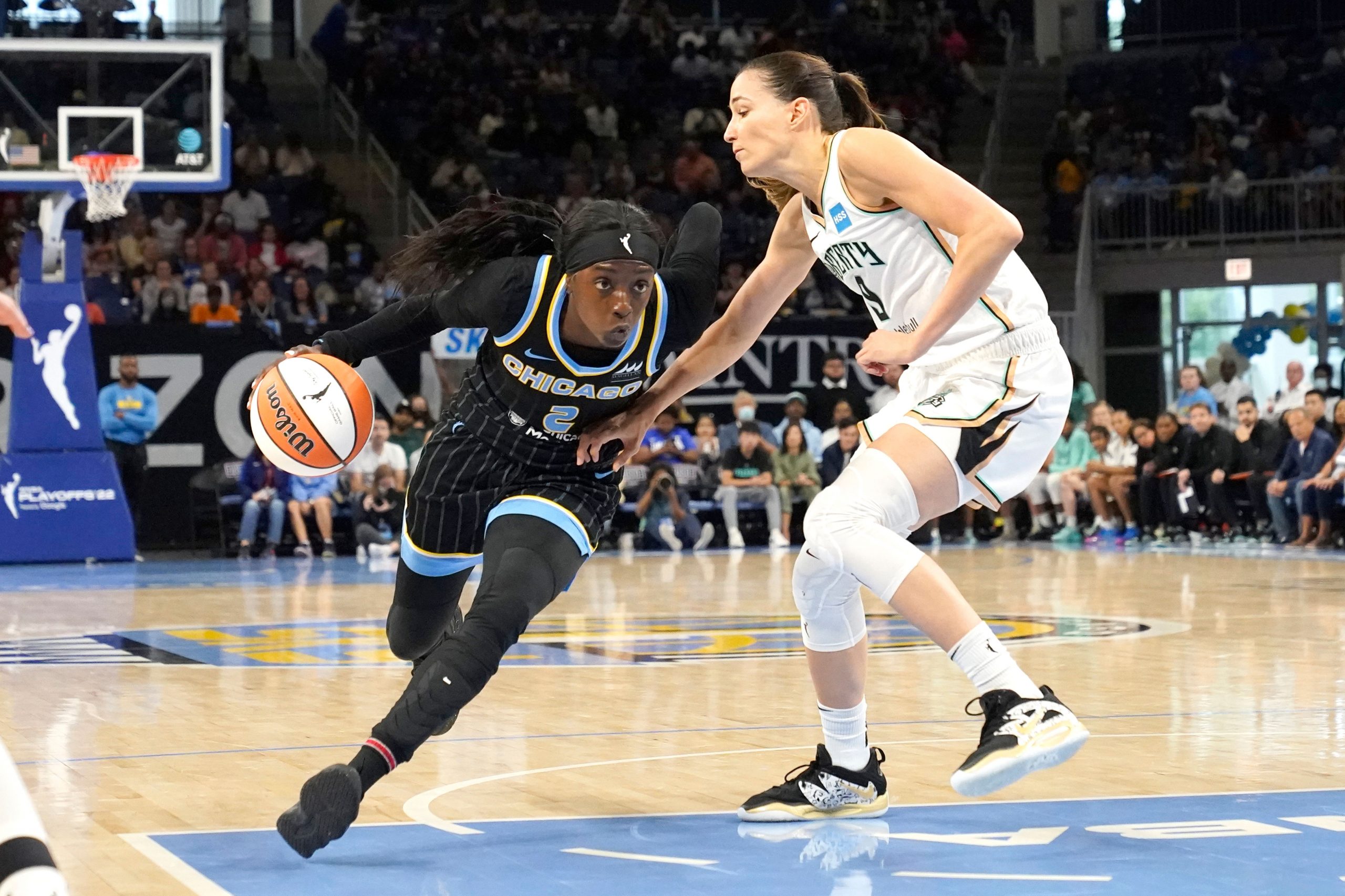 WNBA playoffs: Chicago Sky posts record rout of New York, forces Game 3