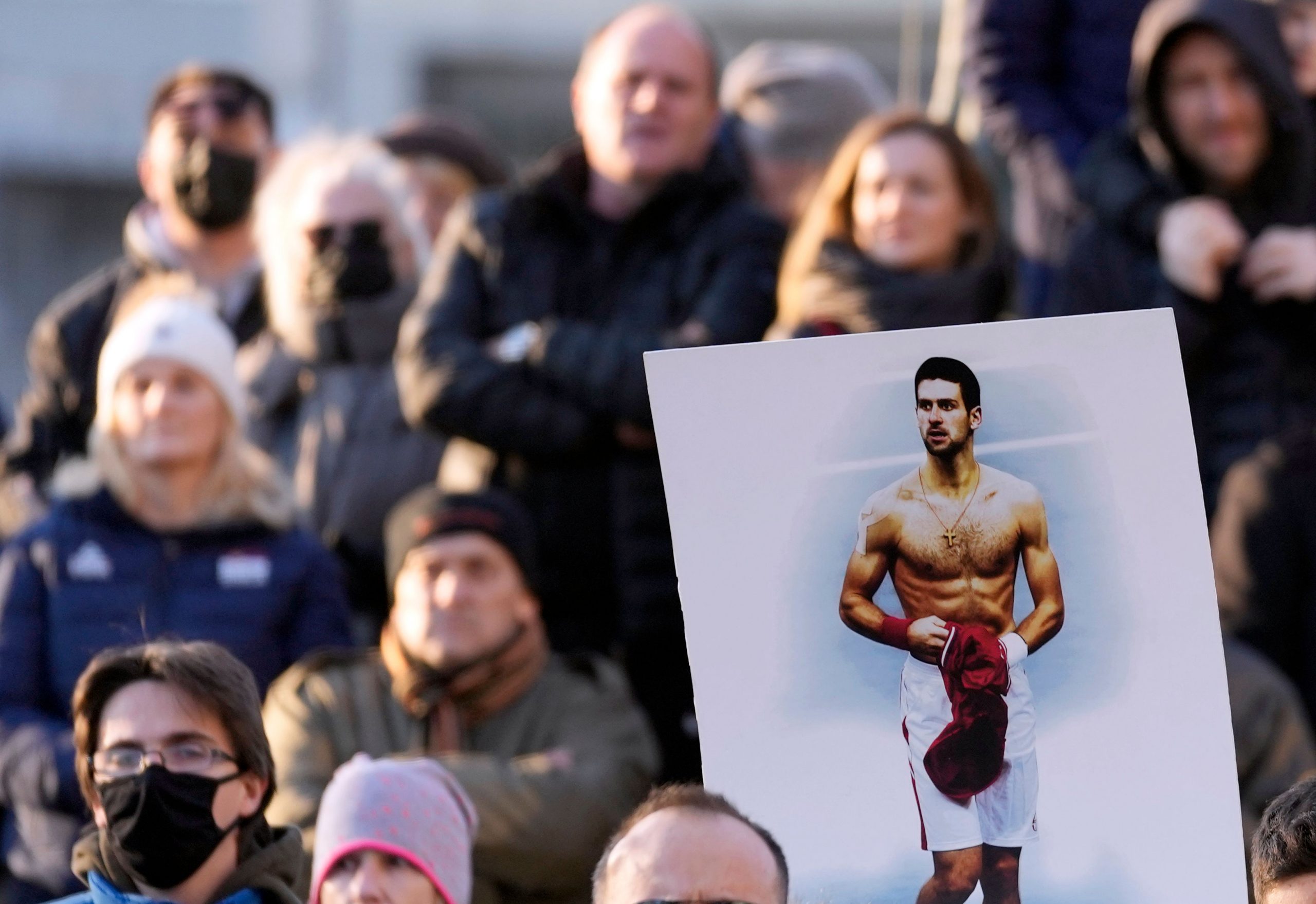 Novak Djokovic’s fans in Serbia protest his detention in Australia