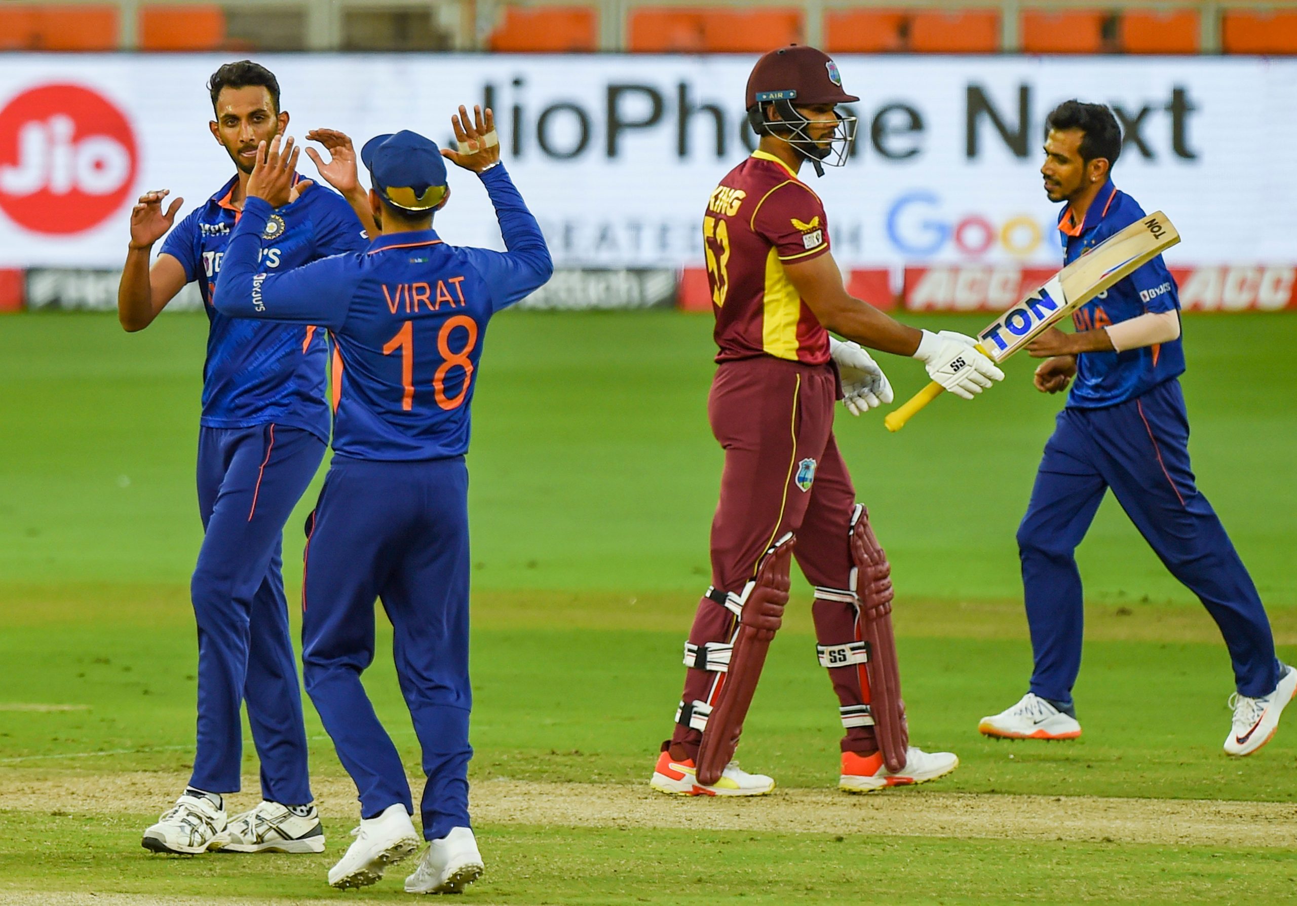 2nd ODI: Suryakumar, Krishna down Windies as India clinch series