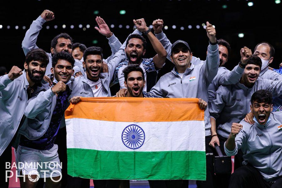 PM Modi leads the country in wishing India’s Thomas Cup winning team