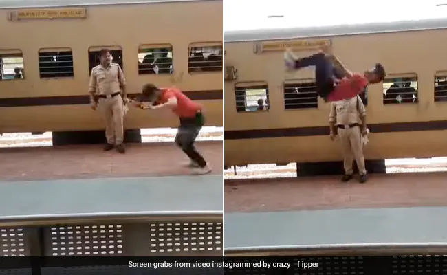 Man amazes onlookers by completing a series of challenging flips | Watch