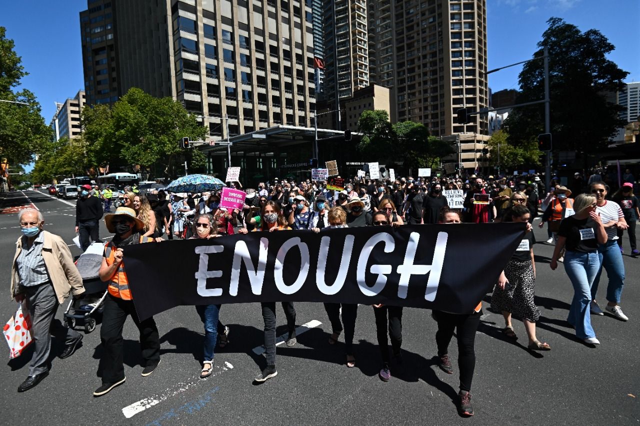 Australian women march against sexual violence, gender inequality