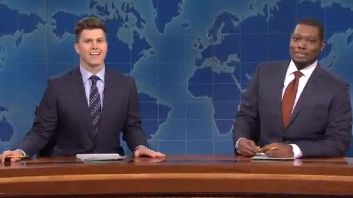 In SNL’s last episode before US election, host Colin Jost tears into Donald Trump