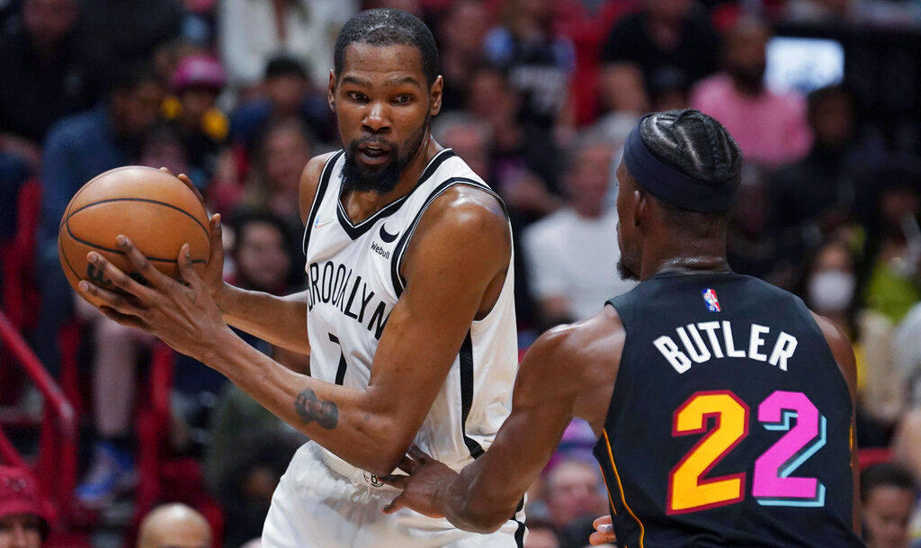 Brooklyn Nets rout reeling Miami Heat as East playoff races grow tighter