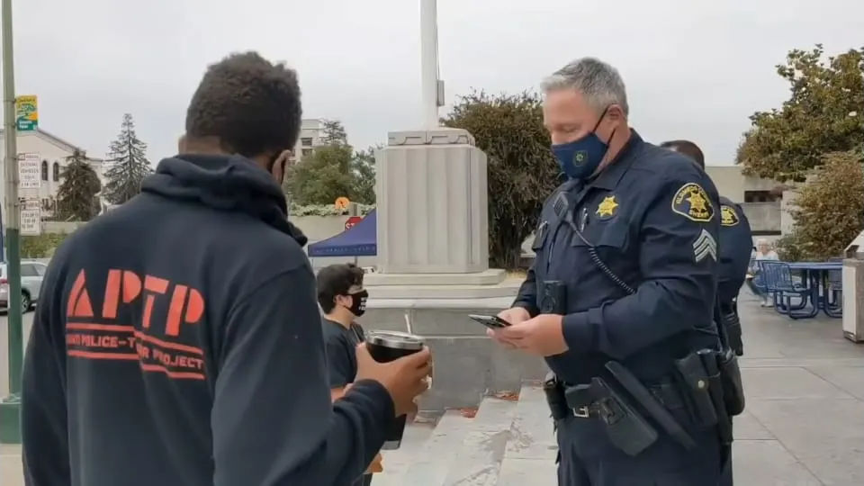 Cops attempts at copyright striking BLM protestors video, a boop-loop