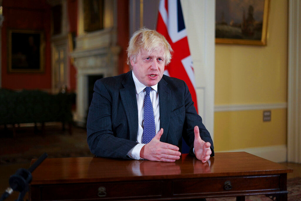 UK Prime Minister Boris Johnson announcing easing of COVID restrictions