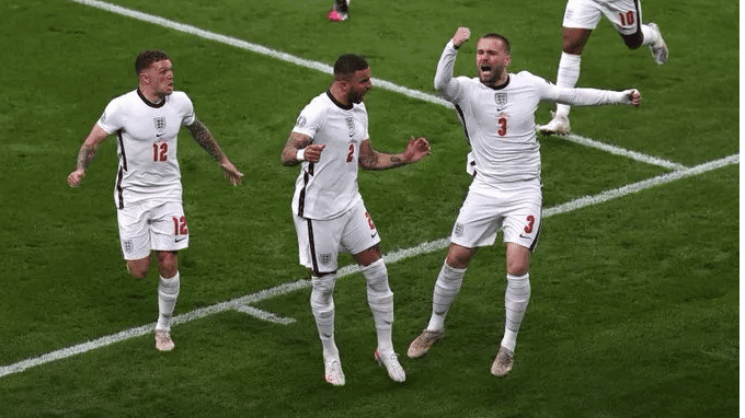 Just 1 minute and 57 seconds into Euro 2020 final, England make history