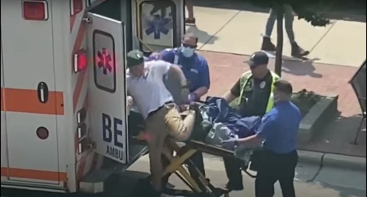 Video of man running away from ambulance goes viral. Watch