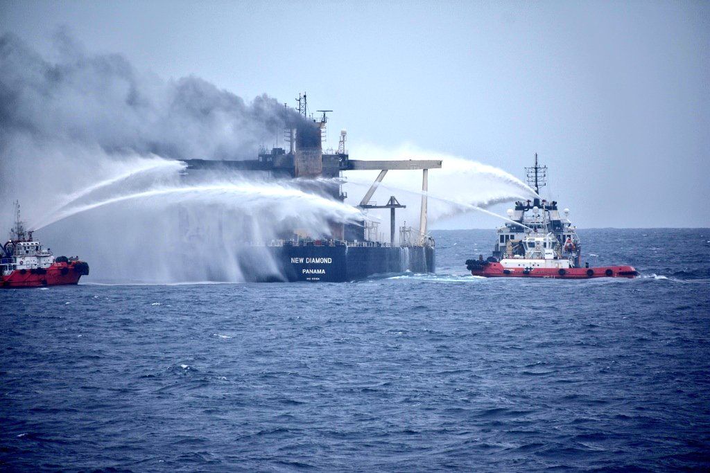 MT Diamond oil tanker fire reignites, dousing efforts still on