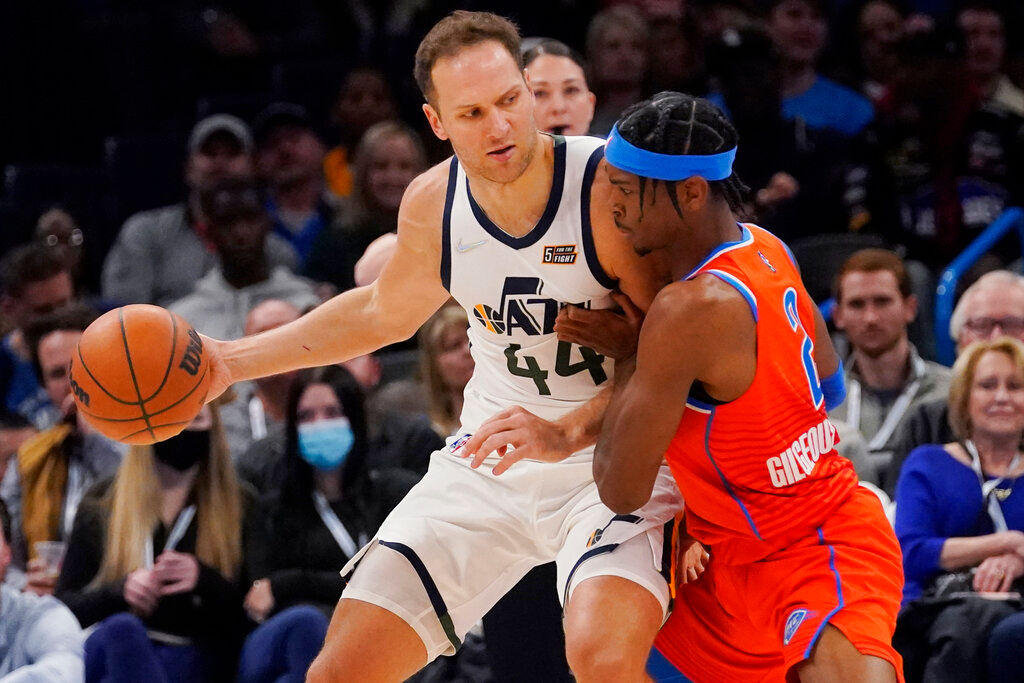 NBA: Bogdanovic hits 11 3-pointers as Utah Jazz defeat Oklahoma City Thunder 116-103