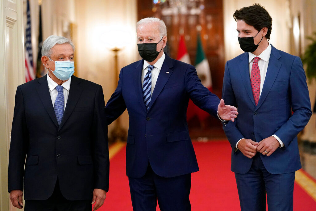 US President Joe Biden praises Canada, Mexico as leaders discuss strains