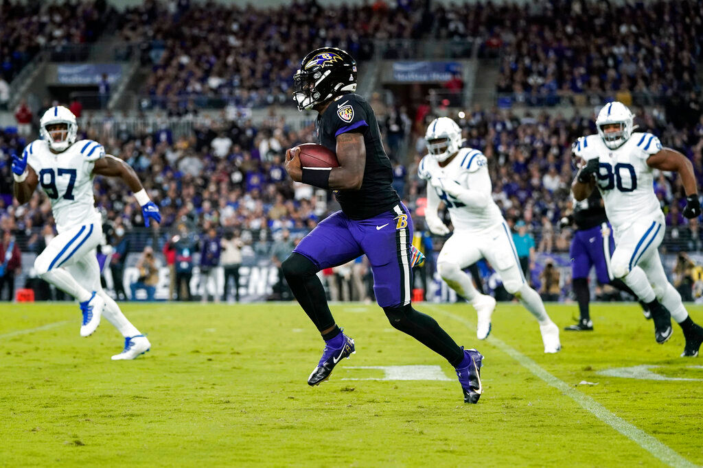 NFL: Lamar Jackson leads Baltimore Ravens back to 31-25 OT win over Indianapolis Colts