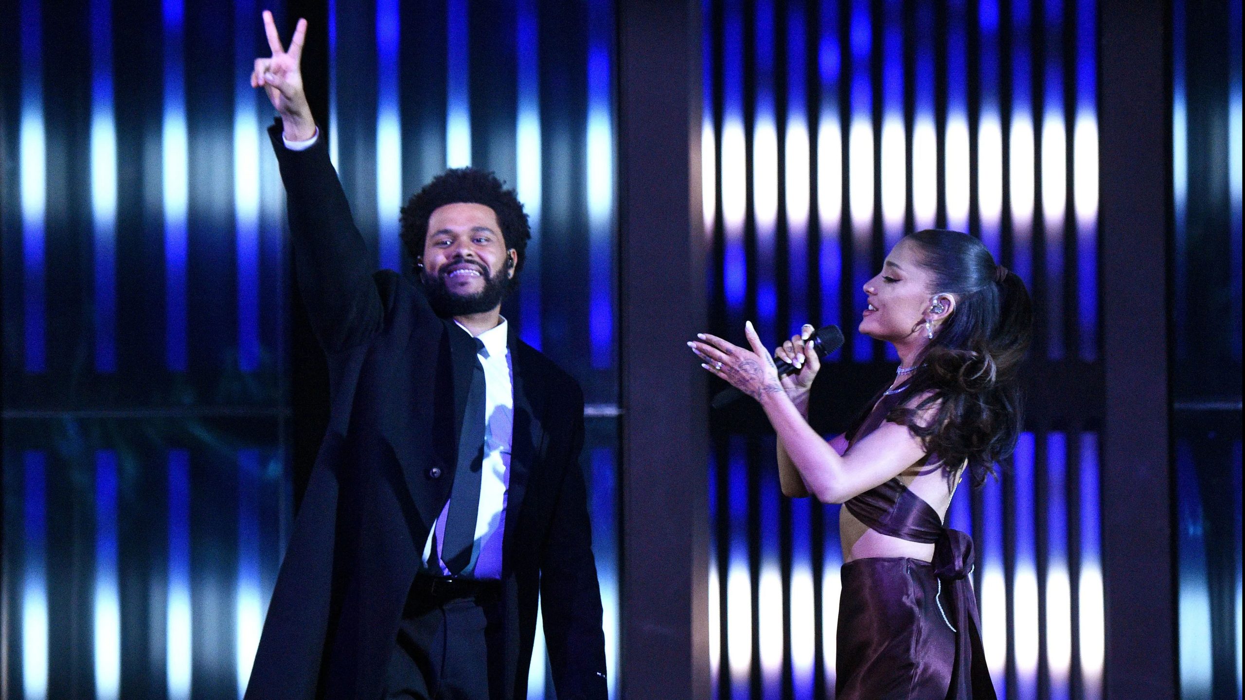 Ariana Grande makes first appearance after wedding, performs with The Weeknd