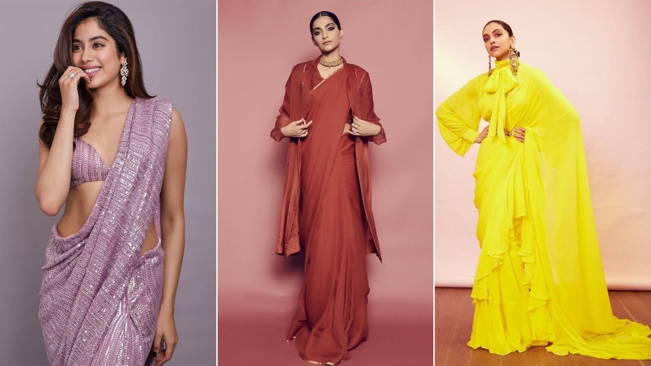 Straight from celebrity closet, monotone saris are here to stay