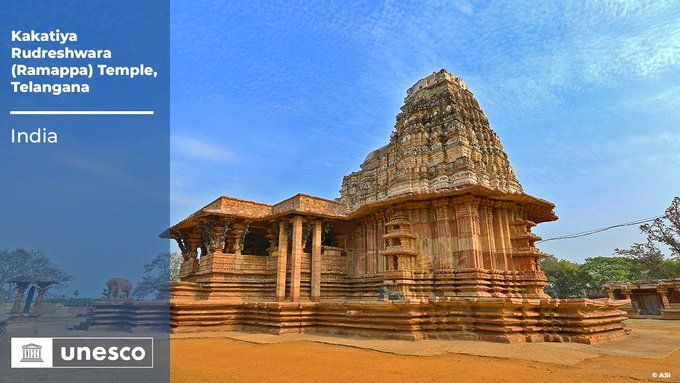 Telangana’s Ramappa Temple receives UNESCO World Heritage site status