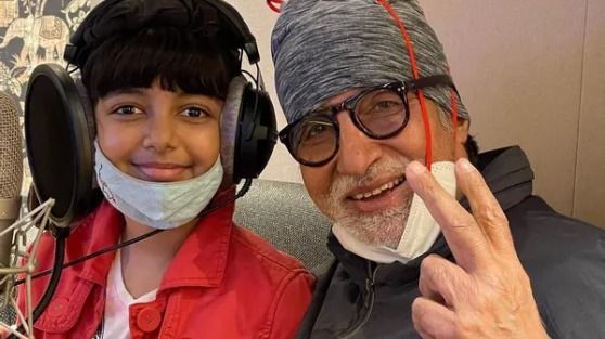 Amitabh%20Bachchan%27s%20recording%20session%20with%20granddaughter%20Aaradhya%20Bachchan