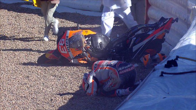 MotoGP: Marc Marquez crashes heavily again at Jerez