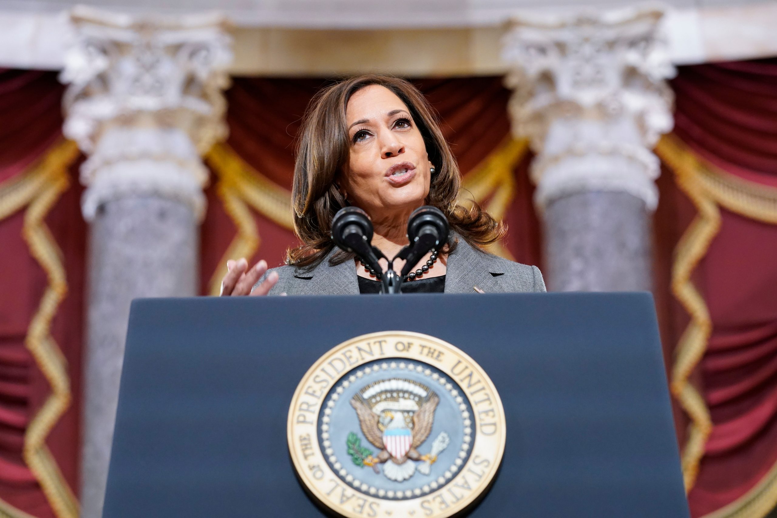 Kamala Harris calls out Republicans for stalling voting rights legislation