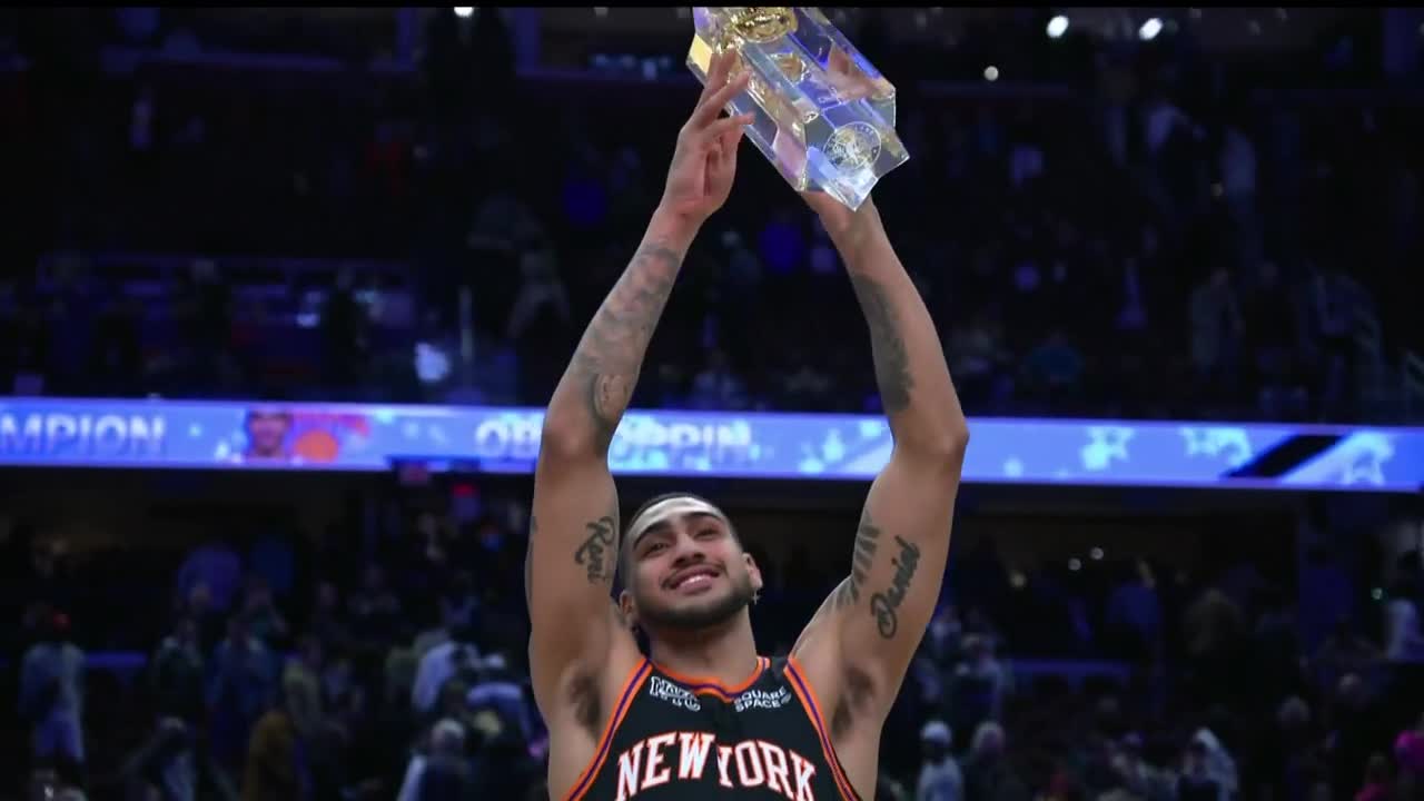 New York Knicks’ Obi Toppin wins dunk contest as others struggle