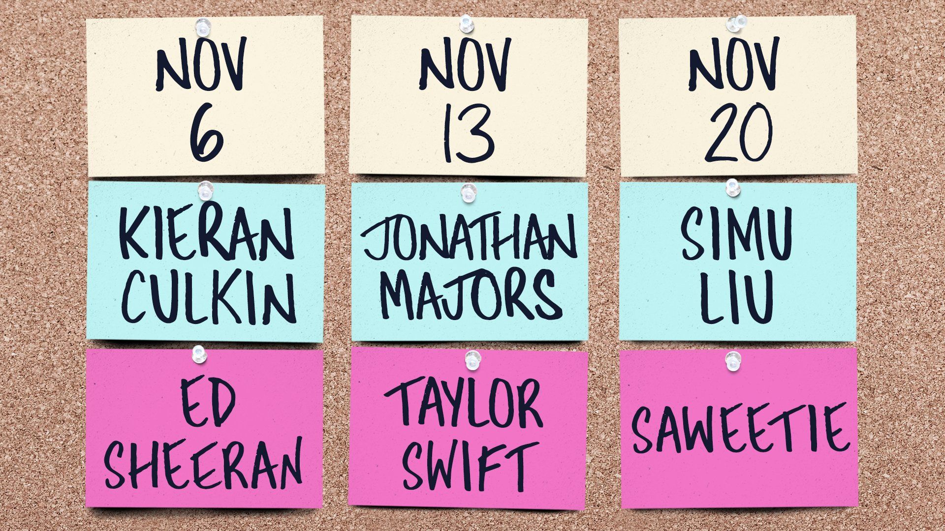 Saturday Night Live to feature Taylor Swift, Ed Sheeran in November line-up