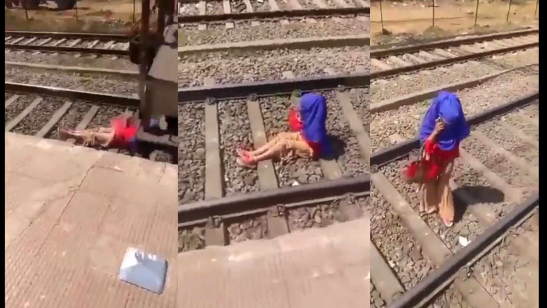 ‘Gossip zaroori hai’: Woman answers phone call as train passes over her